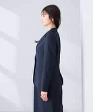 KBDFE22109 a.v.v(アー・ヴェ・ヴェ) 【洗える/UVカット】リネンライクストレッチテーラードジャケット ネイビー