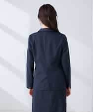 KBDFE22109 a.v.v(アー・ヴェ・ヴェ) 【洗える/UVカット】リネンライクストレッチテーラードジャケット ネイビー