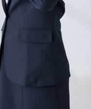 KBDFE22109 a.v.v(アー・ヴェ・ヴェ) 【洗える/UVカット】リネンライクストレッチテーラードジャケット ネイビー