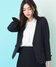 KBDFK11099 a.v.v(アー・ヴェ・ヴェ) 【セットアップ対応】Ｖネックジャケット ブラック