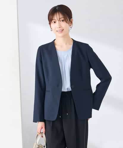 KBDGE30109 a.v.v 【接触冷感/イージーケア/UVカット/吸水速乾】サマーストレッチノーカラージャケット