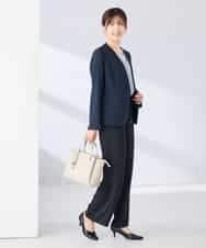 KBDGE30109 a.v.v(アー・ヴェ・ヴェ) 【接触冷感/イージーケア/UVカット/吸水速乾】サマーストレッチノーカラージャケット ネイビー