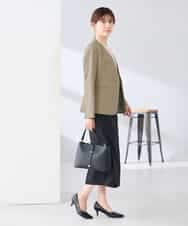 KBDGE30109 a.v.v(アー・ヴェ・ヴェ) 【接触冷感/イージーケア/UVカット/吸水速乾】サマーストレッチノーカラージャケット ネイビー