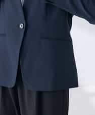 KBDGE30109 a.v.v(アー・ヴェ・ヴェ) 【接触冷感/イージーケア/UVカット/吸水速乾】サマーストレッチノーカラージャケット ネイビー