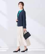 KBDGE31109 a.v.v(アー・ヴェ・ヴェ) 【接触冷感/イージーケア/UVカット/吸水速乾】サマーストレッチキーネックジャケット ネイビー