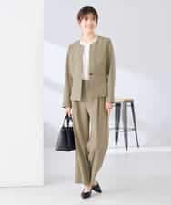 KBDGE31109 a.v.v(アー・ヴェ・ヴェ) 【接触冷感/イージーケア/UVカット/吸水速乾】サマーストレッチキーネックジャケット ネイビー