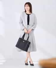 KBDGE31109 a.v.v(アー・ヴェ・ヴェ) 【接触冷感/イージーケア/UVカット/吸水速乾】サマーストレッチキーネックジャケット ネイビー