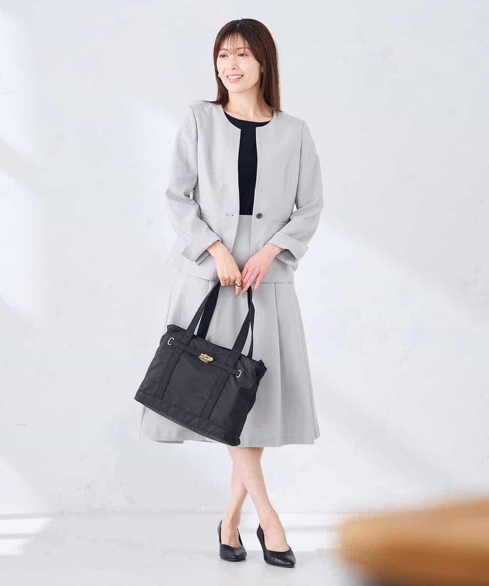 KBDGE31109 a.v.v(アー・ヴェ・ヴェ) 【接触冷感/イージーケア/UVカット/吸水速乾】サマーストレッチキーネックジャケット ネイビー