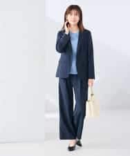 KBDGE32109 a.v.v(アー・ヴェ・ヴェ) 【接触冷感/イージーケア/UVカット/吸水速乾】サマーストレッチテーラードジャケット ネイビー