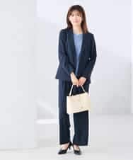 KBDGE32109 a.v.v(アー・ヴェ・ヴェ) 【接触冷感/イージーケア/UVカット/吸水速乾】サマーストレッチテーラードジャケット ネイビー