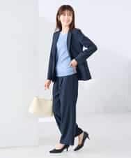 KBDGE32109 a.v.v(アー・ヴェ・ヴェ) 【接触冷感/イージーケア/UVカット/吸水速乾】サマーストレッチテーラードジャケット ネイビー