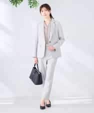 KBDGE32109 a.v.v(アー・ヴェ・ヴェ) 【接触冷感/イージーケア/UVカット/吸水速乾】サマーストレッチテーラードジャケット ネイビー