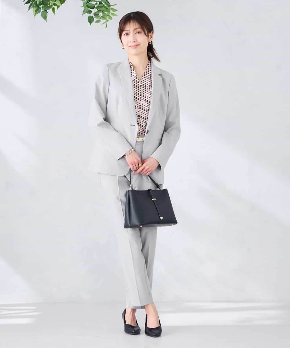 KBDGE32109 a.v.v(アー・ヴェ・ヴェ) 【接触冷感/イージーケア/UVカット/吸水速乾】サマーストレッチテーラードジャケット ネイビー