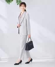 KBDGE32109 a.v.v(アー・ヴェ・ヴェ) 【接触冷感/イージーケア/UVカット/吸水速乾】サマーストレッチテーラードジャケット ネイビー