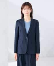 KBDGE32109 a.v.v(アー・ヴェ・ヴェ) 【接触冷感/イージーケア/UVカット/吸水速乾】サマーストレッチテーラードジャケット ネイビー