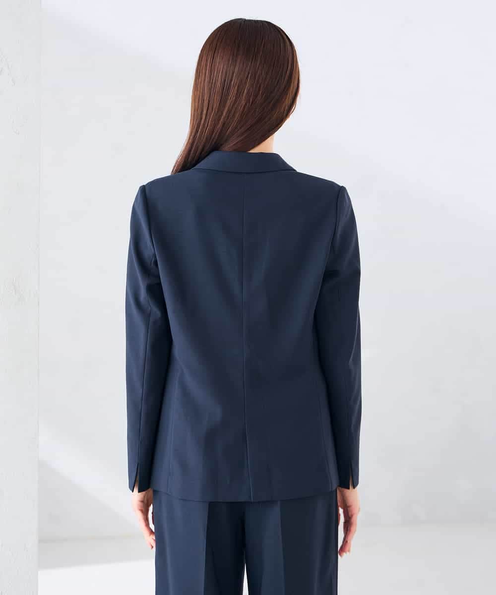 KBDGE32109 a.v.v(アー・ヴェ・ヴェ) 【接触冷感/イージーケア/UVカット/吸水速乾】サマーストレッチテーラードジャケット ネイビー