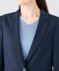 KBDGE32109 a.v.v(アー・ヴェ・ヴェ) 【接触冷感/イージーケア/UVカット/吸水速乾】サマーストレッチテーラードジャケット ネイビー