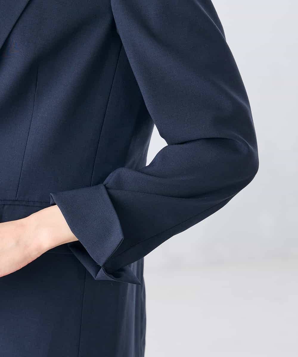 KBDGE32109 a.v.v(アー・ヴェ・ヴェ) 【接触冷感/イージーケア/UVカット/吸水速乾】サマーストレッチテーラードジャケット ネイビー