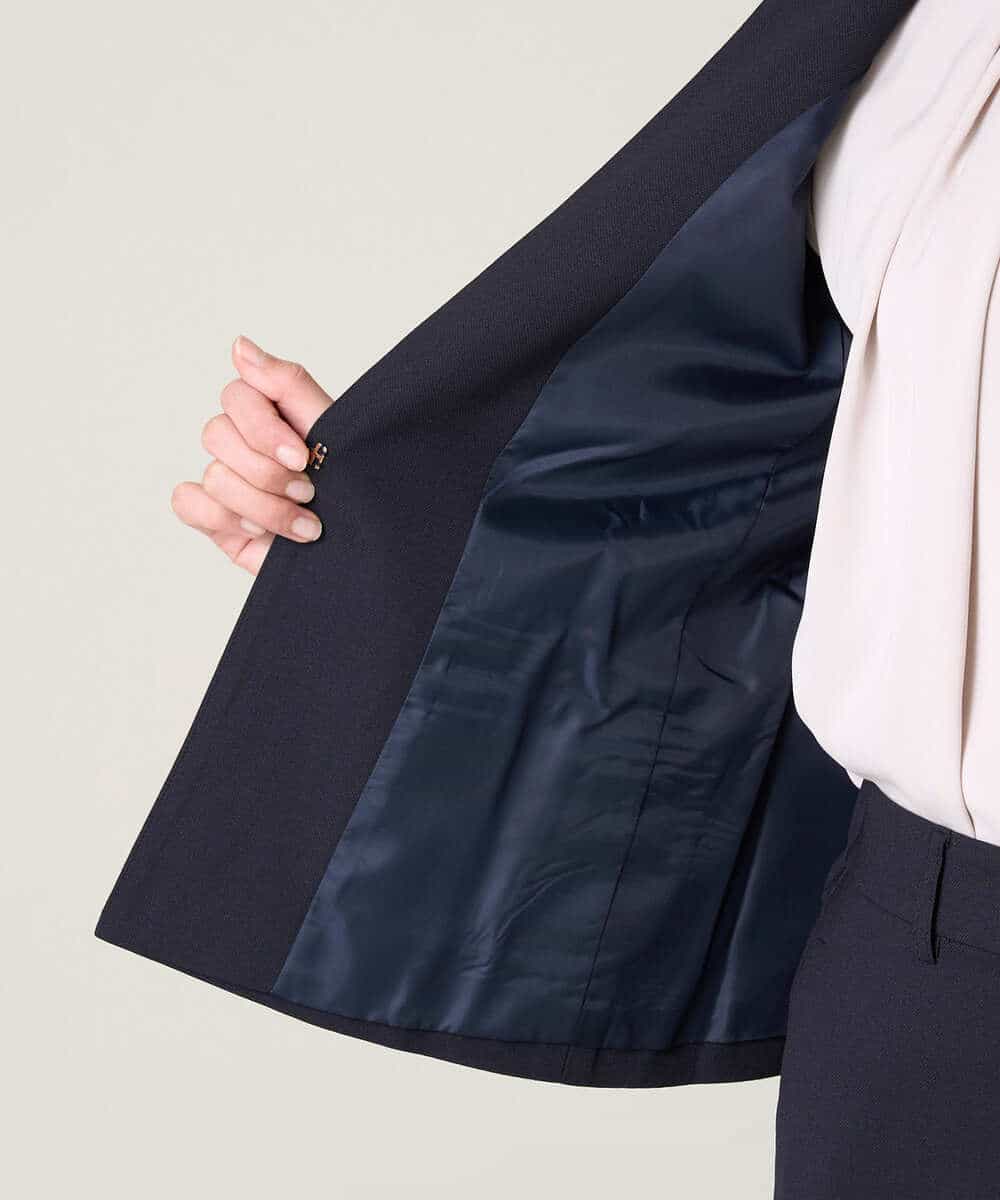 KBDGW31109 a.v.v(アー・ヴェ・ヴェ) 【接触冷感/洗える/UVカット】オックスストレッチキーネックジャケット【Reflax】 ライトグレー
