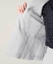 KBDGW31109 a.v.v(アー・ヴェ・ヴェ) 【接触冷感/洗える/UVカット】オックスストレッチキーネックジャケット【Reflax】 ライトグレー