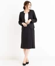 KBDKN12099 a.v.v(アー・ヴェ・ヴェ) 【セットアップ対応/洗える】ウーリッシュキーネックジャケット ベージュ