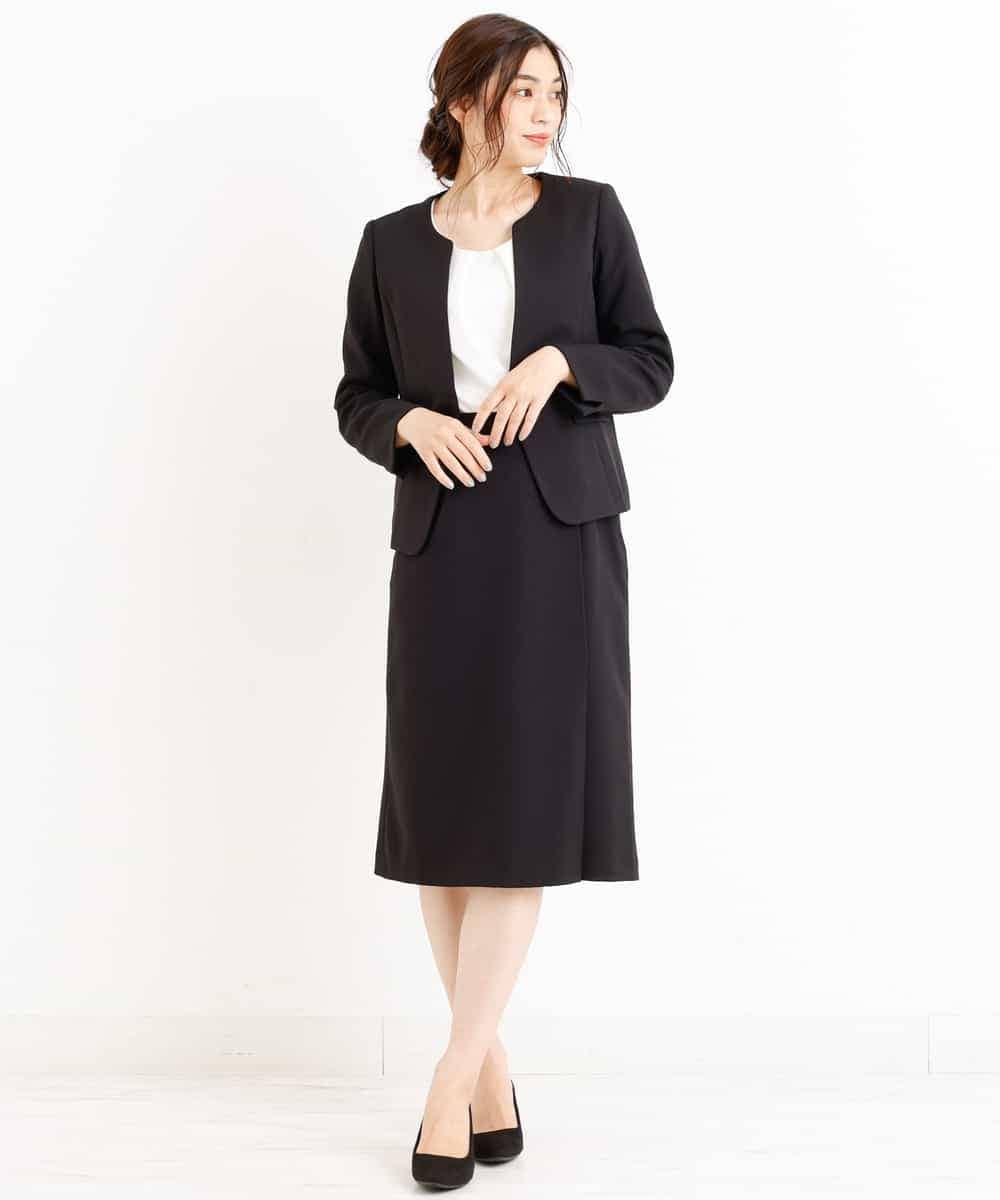 KBDKN12099 a.v.v(アー・ヴェ・ヴェ) 【セットアップ対応/洗える】ウーリッシュキーネックジャケット ベージュ