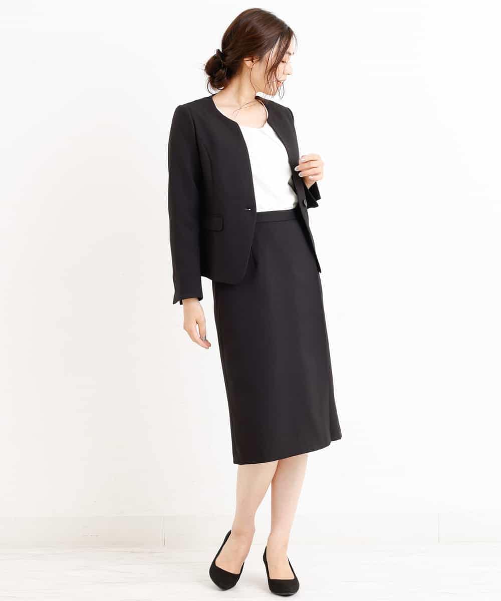 KBDKN12099 a.v.v(アー・ヴェ・ヴェ) 【セットアップ対応/洗える】ウーリッシュキーネックジャケット ベージュ