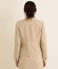 KBDKN12099 a.v.v(アー・ヴェ・ヴェ) 【セットアップ対応/洗える】ウーリッシュキーネックジャケット ベージュ