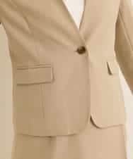 KBDKN12099 a.v.v(アー・ヴェ・ヴェ) 【セットアップ対応/洗える】ウーリッシュキーネックジャケット ベージュ