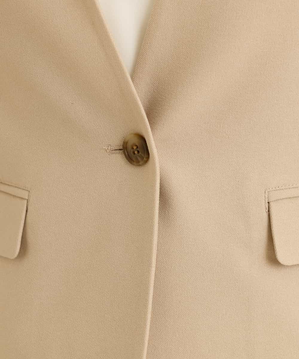 KBDKN12099 a.v.v(アー・ヴェ・ヴェ) 【セットアップ対応/洗える】ウーリッシュキーネックジャケット ベージュ