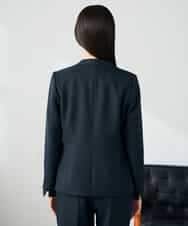 KBDLB11129 a.v.v(アー・ヴェ・ヴェ) 【洗える/イージーケア/ストレッチ】パウダーツイルVネックジャケット ネイビー