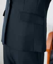 KBDLB11129 a.v.v(アー・ヴェ・ヴェ) 【洗える/イージーケア/ストレッチ】パウダーツイルVネックジャケット ネイビー