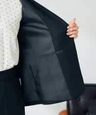 KBDLB11129 a.v.v(アー・ヴェ・ヴェ) 【洗える/イージーケア/ストレッチ】パウダーツイルVネックジャケット ネイビー