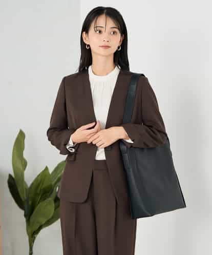 KBDLB11129 a.v.v 【洗える/イージーケア/ストレッチ】パウダーツイルVネックジャケット