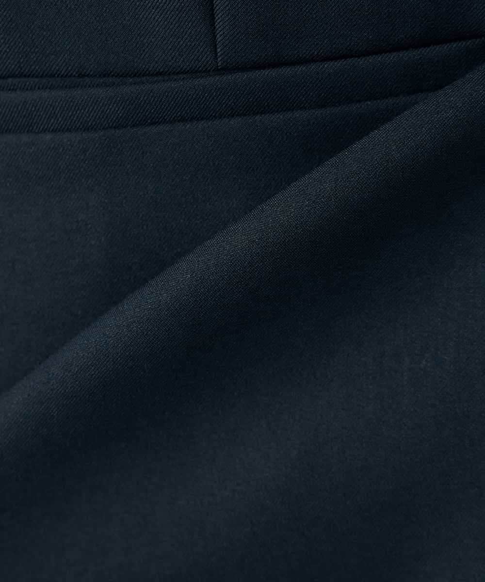 KBDLB12129 a.v.v(アー・ヴェ・ヴェ) 【洗える/イージーケア/ストレッチ】パウダーツイルキーネックジャケット ネイビー