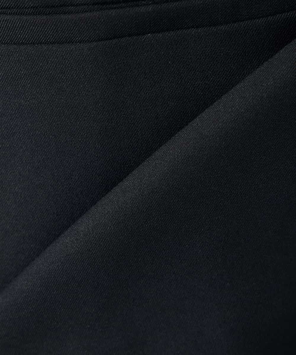 KBDLB12129 a.v.v(アー・ヴェ・ヴェ) 【洗える/イージーケア/ストレッチ】パウダーツイルキーネックジャケット ネイビー