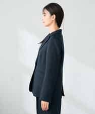 KBDLB13129 a.v.v(アー・ヴェ・ヴェ) 【洗える/イージーケア/ストレッチ】パウダーツイルテーラードジャケット ネイビー