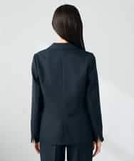 KBDLB13129 a.v.v(アー・ヴェ・ヴェ) 【洗える/イージーケア/ストレッチ】パウダーツイルテーラードジャケット ネイビー