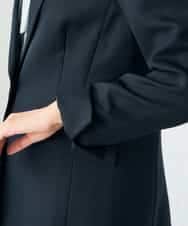 KBDLB13129 a.v.v(アー・ヴェ・ヴェ) 【洗える/イージーケア/ストレッチ】パウダーツイルテーラードジャケット ネイビー