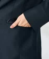 KBDLB13129 a.v.v(アー・ヴェ・ヴェ) 【洗える/イージーケア/ストレッチ】パウダーツイルテーラードジャケット ネイビー