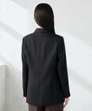 KBDLB14129 a.v.v(アー・ヴェ・ヴェ) 【洗える/イージーケア/ストレッチ】パウダーツイルダブルブレストジャケット ブラウン