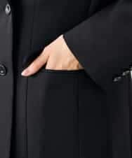 KBDLB14129 a.v.v(アー・ヴェ・ヴェ) 【洗える/イージーケア/ストレッチ】パウダーツイルダブルブレストジャケット ブラウン