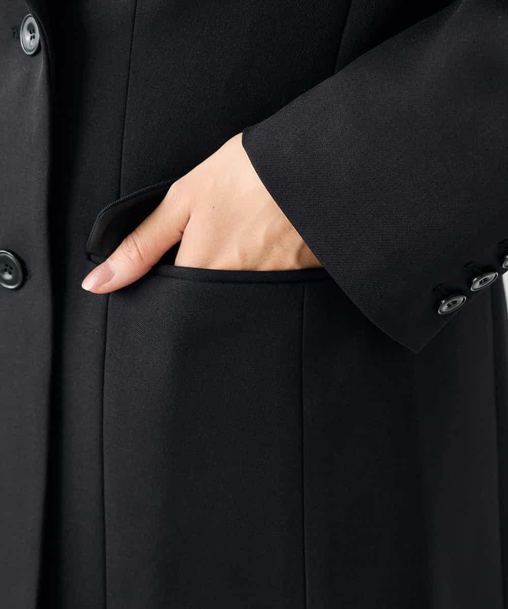 KBDLB14129 a.v.v(アー・ヴェ・ヴェ) 【洗える/イージーケア/ストレッチ】パウダーツイルダブルブレストジャケット ブラウン