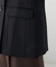 KBDLB14129 a.v.v(アー・ヴェ・ヴェ) 【洗える/イージーケア/ストレッチ】パウダーツイルダブルブレストジャケット ブラウン