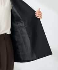 KBDLB14129 a.v.v(アー・ヴェ・ヴェ) 【洗える/イージーケア/ストレッチ】パウダーツイルダブルブレストジャケット ブラウン