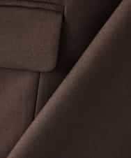 KBDLB14129 a.v.v(アー・ヴェ・ヴェ) 【洗える/イージーケア/ストレッチ】パウダーツイルダブルブレストジャケット ブラウン