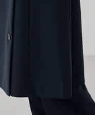 KBECD01099 a.v.v(アー・ヴェ・ヴェ) 【洗える/ストレッチ/セットアップ対応】ダブルクロスロングジレワンピース ネイビー