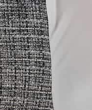 KBECD02119 a.v.v(アー・ヴェ・ヴェ) ツイードボウタイワンピース ネイビー