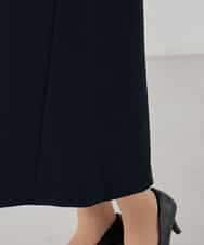 KBECD03089 a.v.v(アー・ヴェ・ヴェ) 【洗える/ストレッチ】ダブルクロスジャンパードレス ネイビー