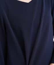 KBEEG08079 a.v.v(アー・ヴェ・ヴェ) 【2点セット】カフススリーブブラウスｘガウチョパンツ[WEB限定サイズ] ネイビー